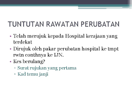 Tuntutan bayaran ganti belanja (rawatan perubatan) nama orang berinsurans sebab tuntutan bayaran ganti belanja itu adalah seperti berikut: Tuntutan Perjalanan Oleh Janm Kedah Jenisjenis Tuntutan Perjalanan