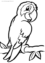 Smiling Parrot Color Page Zoo Animal Coloring Pages Jungle Coloring Pages Coloring Pictures Of Animals