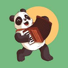Panda With Accordion Panda Bear T Shirt Teepublic Panda Artwork Panda Bear Panda