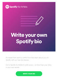 Maybe you would like to learn more about one of these? You Can Now Write Your Own Bio On Spotify Wearethemusicmakers