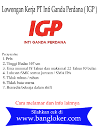 Umumnya astra group memiliki kesamaan. Lowongan Kerja Pt Intii Ganda Perdana Igp Astra Group Terbaru Bangloker Com Lowongan Kerja Terbaru 2021