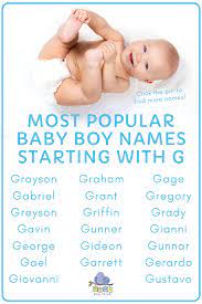 Baby Boy Names That Start With G Unique Baby Boy Names Unique Boy Names Baby Boy K Names