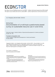 Vertrag fur logistikservices vorlagen und muster biztree com. Pdf Documentation Of A Multi Topic Questionnaire Based Survey On Sustainable Resource Use In Rural China