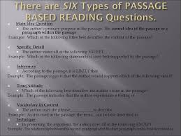 We did not find results for: Mrs Paloti Sat Prep They Are Designed To Test A Student S Ability To Comprehend The Passage They Read And Are Not Intended To Test For Knowledge Ppt Download