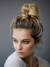 engraved bun cuff metallic hair free people hair hair styles