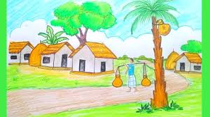 Place a couple of trees in the landscape for depth. How To Draw Landscape Scenery Of Beautiful Nature Step By Step