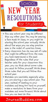 New Year Resolutions For Students In 2020 Writing Prompts For Kids New Years Resolution New School Year