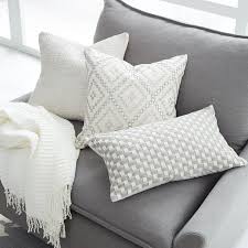 Woven Ribbon Pillow Cover Couch Decor Grey Pillows Yellow Decorative Pillows