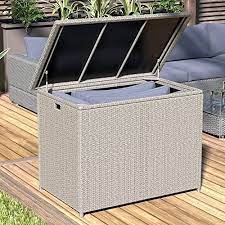 The versatility and convenience that this storage box brings is just outstanding when it comes to outdoor storage. Buy Large Outdoor Waterproof Deck Box 180 Gallon Rattan Deck Storage Box With Built In Waterproof Bag Outdoor Storage Container Boxes For Seat Cushion On Patio Garden Poolside By Caelum Light Grey Online In Turkey