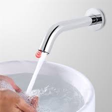 Robinet De Lavabo Mural A Capteur Infrarouge Chrome Antique Noir Or Robinet Lavabo Robinet Lavabo