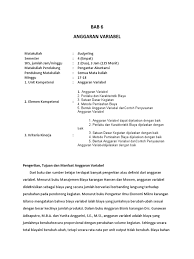 Menyusun anggaran variabel dalam bentuk formula. Bab 9 Anggaran Variabel