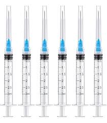 20Pack 3ml 23Ga 1.5inch Luer Lock Syringe Individually ...