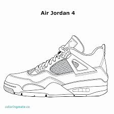 Space Jam Coloring Sheets Awesome Jordan 4 Coloring Page Lagunapaper Sneakers Drawing Jordan Coloring Book Shoe Template