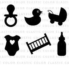 Baby Shower Svg Pacifier Clipart Stroller Svg Silhouette Etsy Baby Silhouette Baby Scrapbook Baby Clip Art