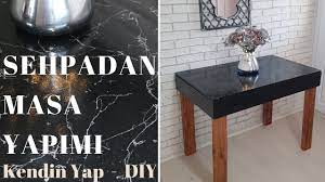 Deri̇ sehpanin ahşap sehpaya dönüşümü/conversion of leather coffee table to wood #diy. Deri Sehpa Dan Mermer Gorunumlu Masa Yapimi Kendin Yap Diy Youtube