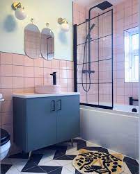 Three types of tile lend luxury to this modern farmhouse bathroom: 32 Beautiful Bathroom Tile Design Ideas