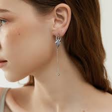 Thaya Fox Silver Earrings