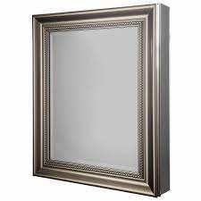 Glacier Bay 24 In W X 30 In H Framed Recessed Or Surface Mount Bathroom Medicine Cabinet In Brushed Nickel Sp4450 The Home Depot Surface Mount Medicine Cabinet Bathroom Medicine Cabinet Recessed