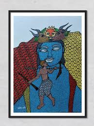 Lord Bhivsen, Gond painting by Santosh ...