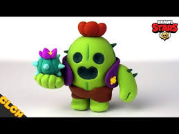 Spike is a legendary brawler unlocked in boxes. Making Brawl Stars Spike Clay Tutorial Clay Art Youtube Star Cakes Clay Tutorials Fondant Figures Tutorial
