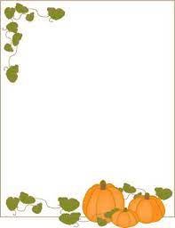 Printable Pumpkins And Vines Border Borders For Paper Fall Clip Art Happy Halloween Cards