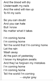 Cominghomepartii Skylargrey Tell The World Thats Not My Im Coming Home