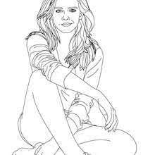 emma watson seated coloring pages hellokids com coloriage monster truck