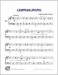 Greensleeves Piano Sheet Music Easy Piano Sheet Music Easy Sheet Music