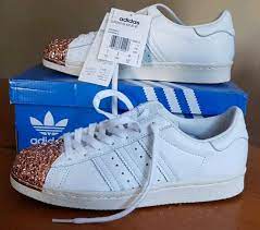 Adidas metal toe rose gold. Womens Adidas Superstar 80s Rose Gold Metal Toe