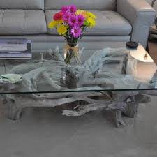 Glass Top Driftwood Coffee Table Driftwood Decor Driftwood Coffee Table Driftwood Furniture Driftwood Decor