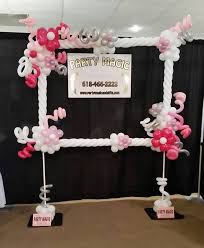 I used my diy backdrop frame for this arch. Birthday Party Balloon Backdrop Frame Novocom Top