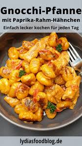 Paprika Sahne Hahnchen Mit Gnocchi Lydiasfoodblog Rezept Paprikahuhn Rezept Paprika Sahne Hahnchen Gesunde Abendessen Rezepte