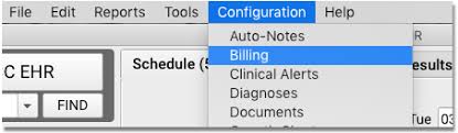 configure pcc ehr billing and the electronic encounter form