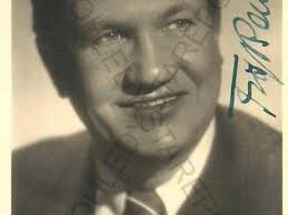 Portrét, Mathias Wieman, německý herec, podepsaná