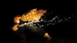 Looking for the best demon slayer kimetsu no yaiba wallpaper ? Demon Slayer Zenitsu Agatsuma With Lightning Sword With Black Background Hd Anime Wallpapers Hd Wallpapers Id 40637