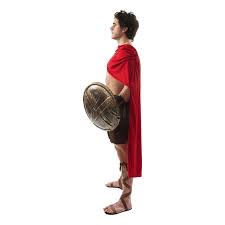Myös yhteensopiva vyö ja pitkä punainen viitta sekä asua täydentävät. Spartalainen Sotilas Budjetti Naamiaisasu Partyking Fi