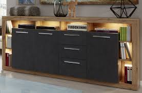 85 x 200 x 42 cm (h x b x t). Sideboard Rock Matera Anthrazit Und Eiche 200 X 90 Cm