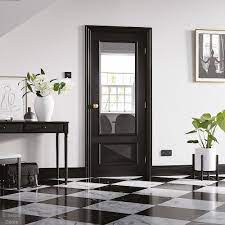Need an internal glazed door? Black Knightsbridge 1l Clear Glazed Internal Door Knightsbridge Black 1l Glazed Door Emerald Doors