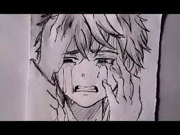 #anime #girl #sad #crying #upset. á´´á´° Easy How To Draw An Anime Male Manga Crying Sad Youtube