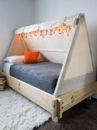 How To Build A Basic Platform Bed Bed Tent Kids Bed Tent Diy Kids Bed