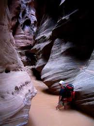 I bounces around, bringing out amazing colors in the sandstone. Buckskin Gulch Paria Canyon Canyoneering