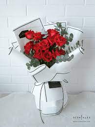 See more ideas about bouquet, wedding bouquets, wedding flowers. Minimalist Red Rose Flower Bouquet Scentales Florist
