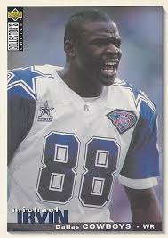Michael irvin 1989 pro set #89 dallas cowboys nfl rookie football card 1a. Michael Irvin Football Trading Card Upper By Floridafinderssports 2 00 Football Trading Cards Football Cards Football