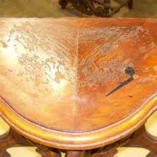 Refinishing Water Damage On A Table Top Antique Furniture Restoration Furniture Repair Furniture Refinishing Techniques
