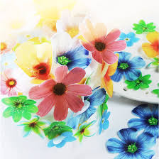 From edible flowers to cake personalization to geode detailing; Amazon Com Georld Set Of 72 Wafer Flowers Cupcake Toppers Wedding Cake Party Food Decoration Mixed Size Colour Grocery Gourmet Food