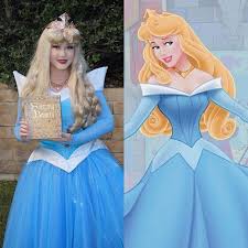 Blue Aurora Sleeping Beauty Cosplay Costume Wig Sleeping Beauty Cosplay Disney Cosplay Aurora Sleeping Beauty