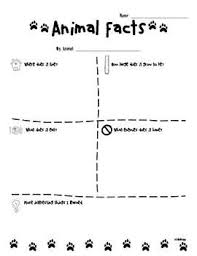 Animal Facts Report Graphic Organizer K 1st Science Animal Facts Graphic Organizers Facts