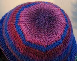 Striped Roll Brim Hat Knitting Pattern For Women Hat Knitting Patterns Knitted Hats Knitting Patterns