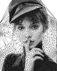 Different Type Of Triangulation Portrait Pointalism Art Scribble Art Vector Art Design