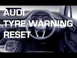 audi mmi dash tyre pressure warning light reset and store tpms